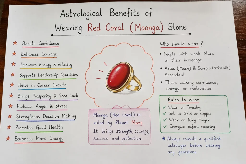 Astrological Benefits of Wearing Red Coral (Moonga) Stone-gemstonesuniverse