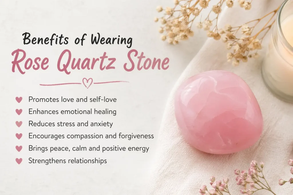 Benefits of Wearing Rose Quartz Stone-gemstonesuniverse