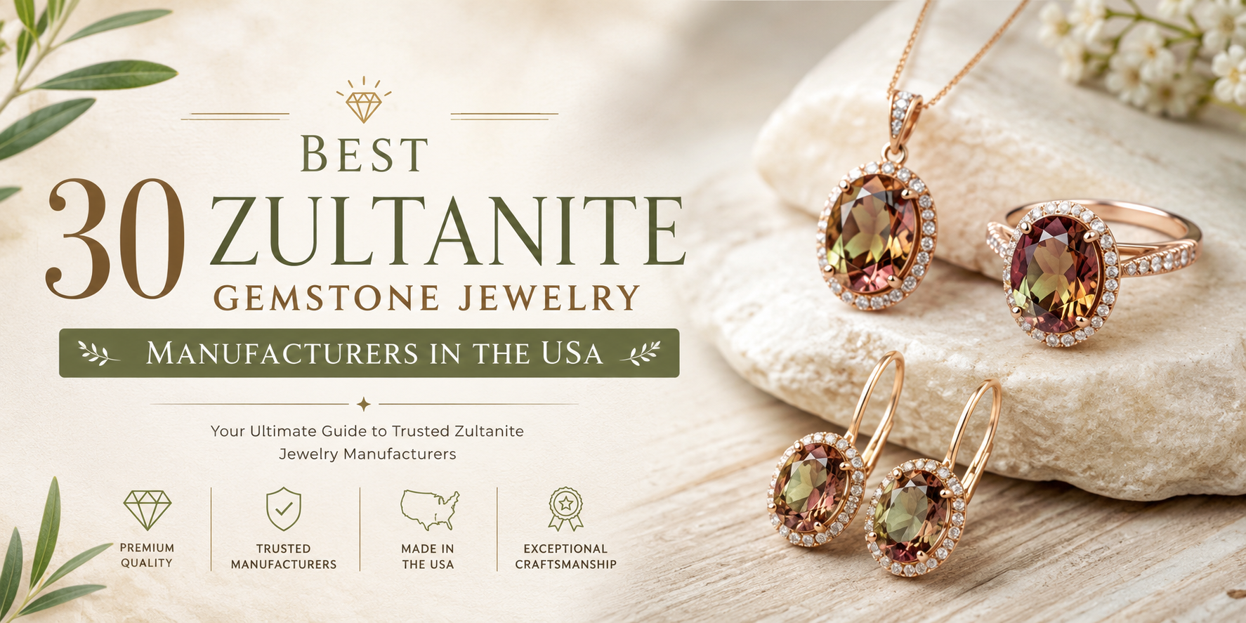 Best 30 Zultanite Gemstone Jewelry Manufacturers in the USA