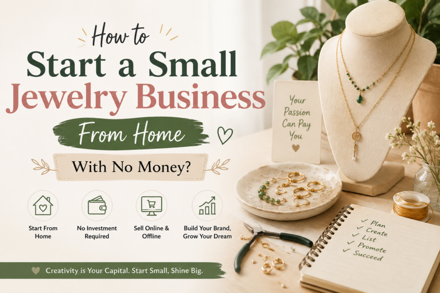 How to Start a Small Jewelry Business From Home With No Money