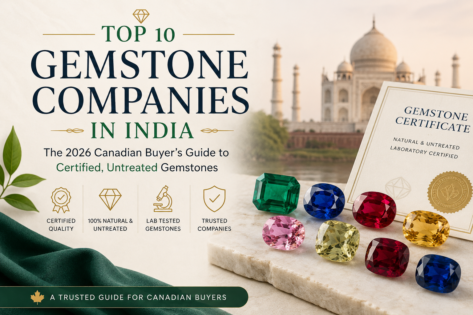 Top 10 Gemstone Companies in India The 2026 Canadian Buyer's Guide to Certified, Untreated Gemstones