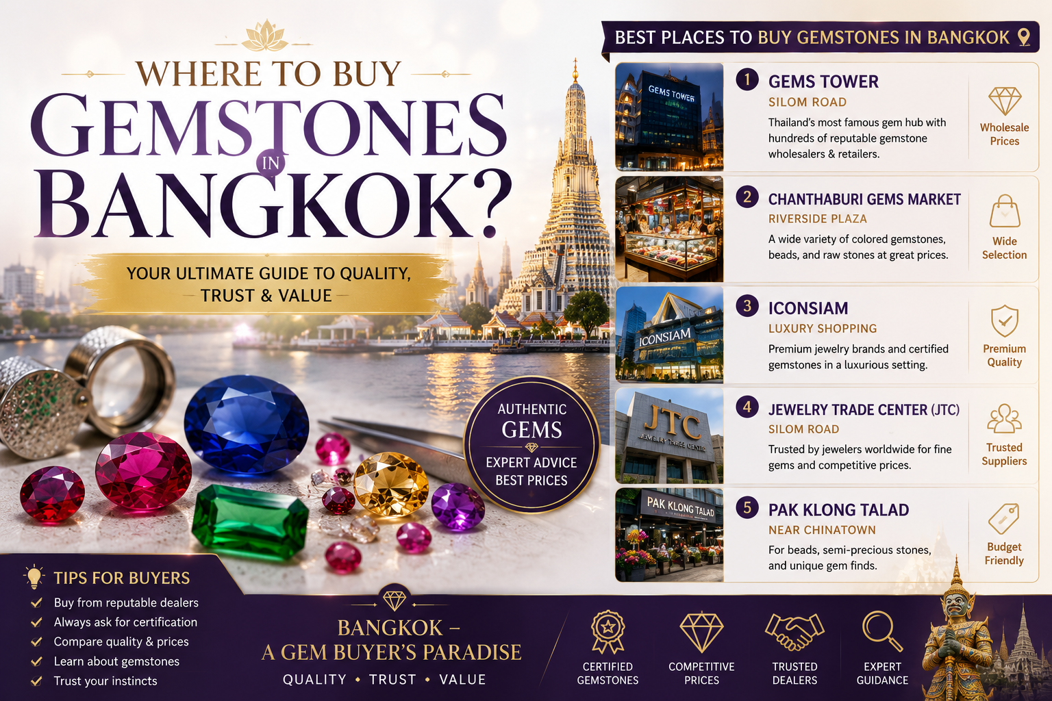 Where to Buy Gemstones in Bangkok