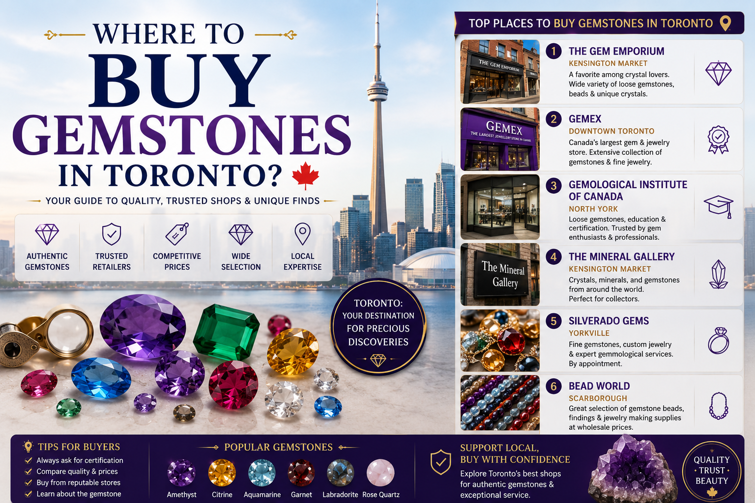 Where to Buy Gemstones in Toronto